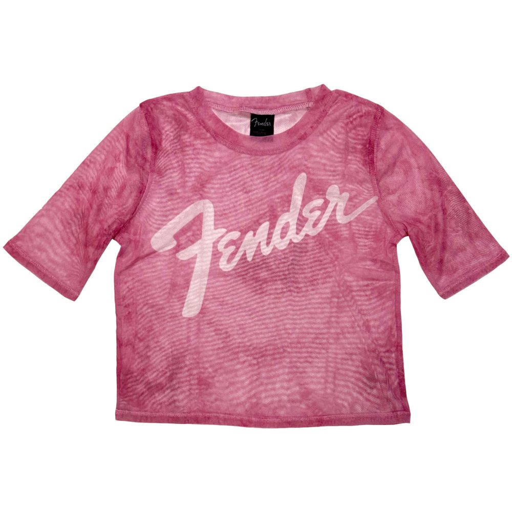 Fender - Classic Logo Crop top - Roze